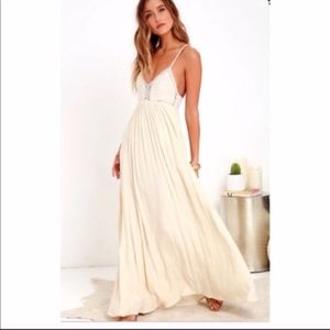 Lulu's Crochet Top Maxi Dress